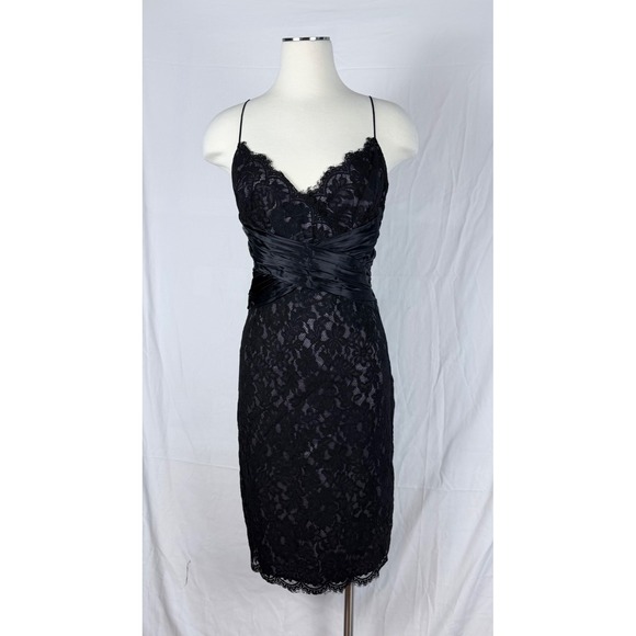 Anne Klein Dresses & Skirts - Anne Klein Dress 10 Purple Black Lace Spaghetti Strap Y2K Cocktail Whimsigoth